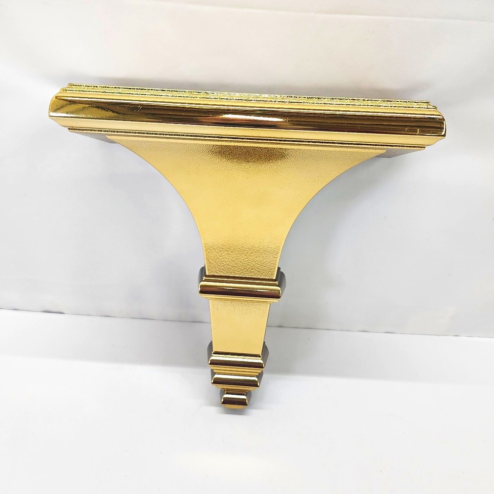 Vintage Home Interiors Gold Wall Shelf Display Bracket 1996 Made USA 10"